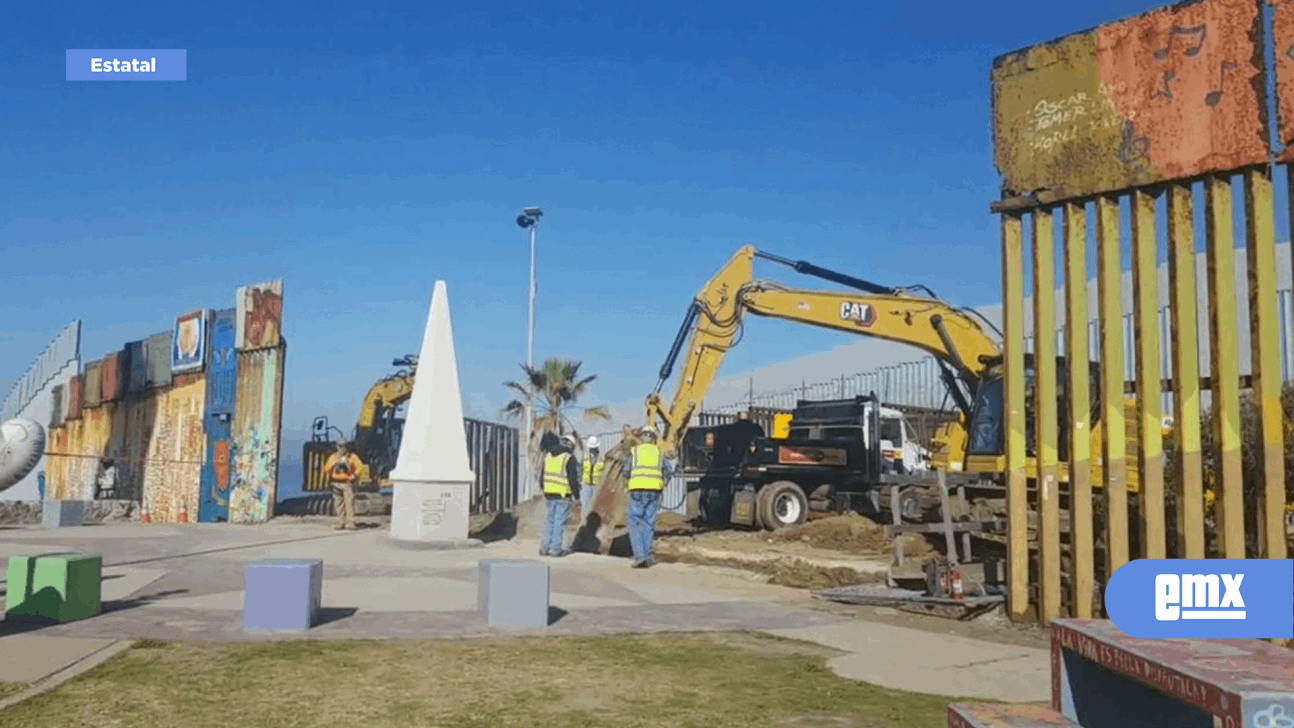 EMX-CONCLUYE DERRUMBE EN MURO FRONTERIZO DE PLAYAS DE TIJUANA