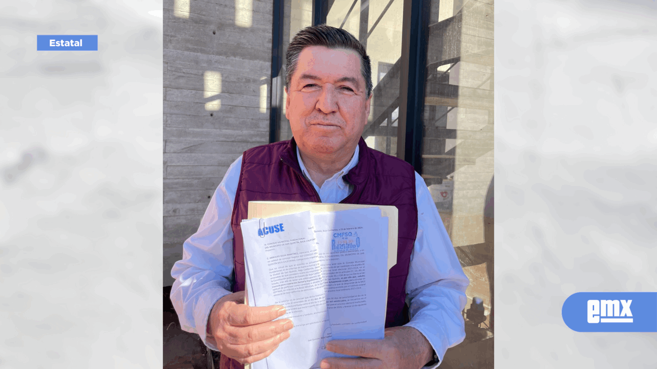 EMX-Solicita licencia Arnulfo Silva al Concejo Fundacional de San Quintín