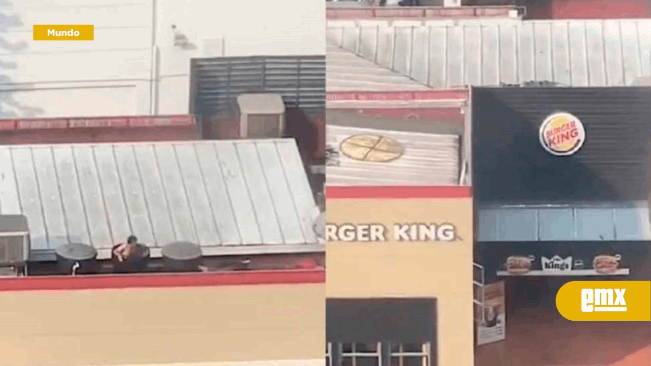 EMX-CAPTAN A HOMBRE BAÑÁNDOSE DESNUDO EN UN TANQUE CON AGUA DE BURGER KING
