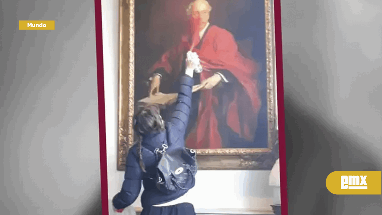EMX-VIDEO: Activistas dañan pintura de Lord Balfour, premier británico que apoyó crear Israel