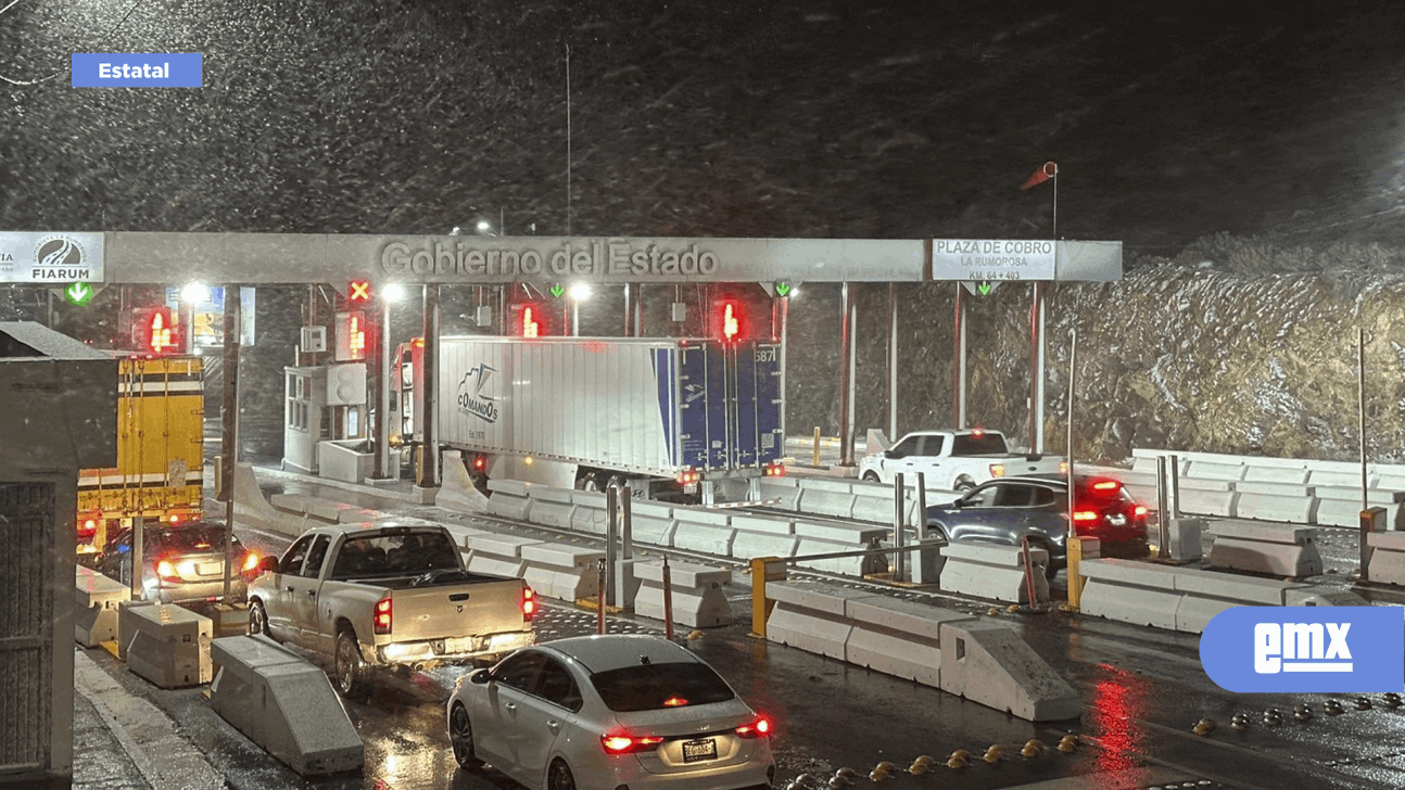 EMX-Ante primer nevada por tormenta, sin novedad la autopista Centinela-Rumorosa