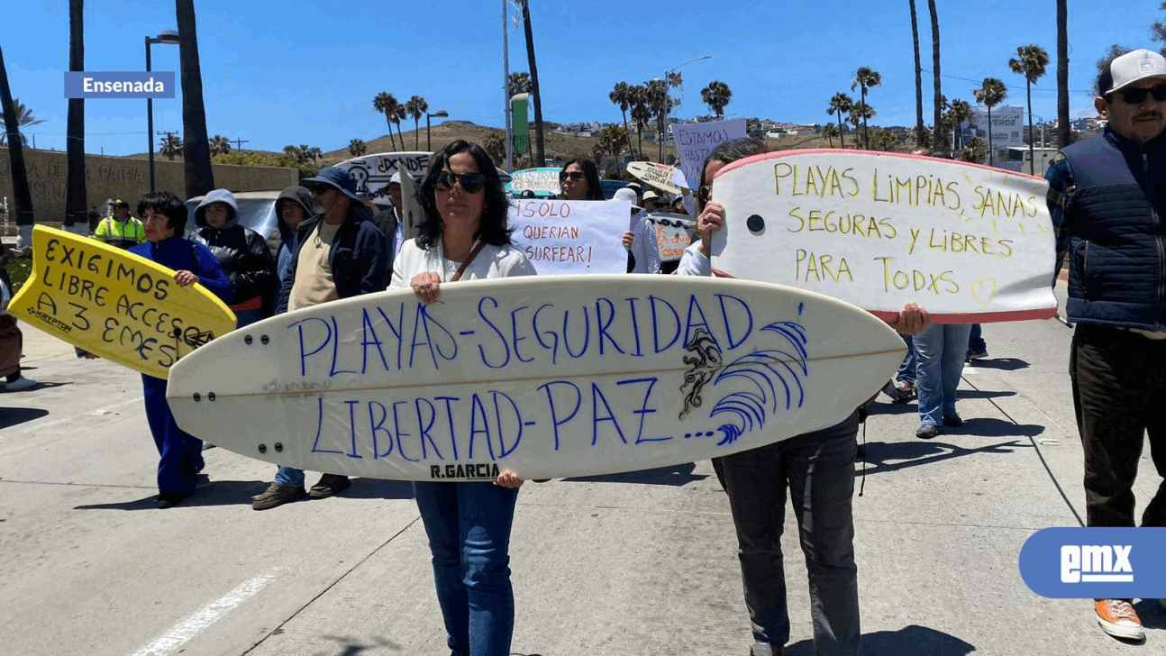 EMX-Surfistas se manifiestan tras desaparición de extranjeros en Ensenada 