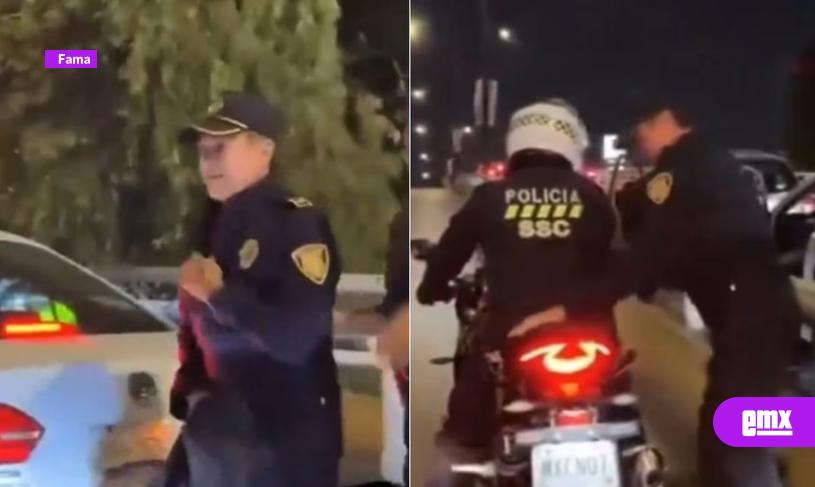 EMX-Vocalista de Los Temerarios se disfraza de policía para evadir tráfico y llegar a show en Arena CDMX