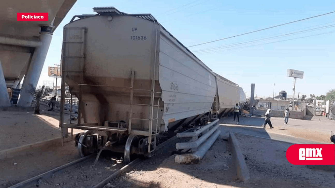 EMX-Se descarrila el tren en Mexicali; caos vial sobre la Lázaro Cárdenas