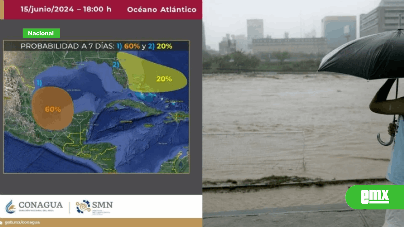 EMX-Se duplica posibilidad de ciclón tropical en el Golfo de México