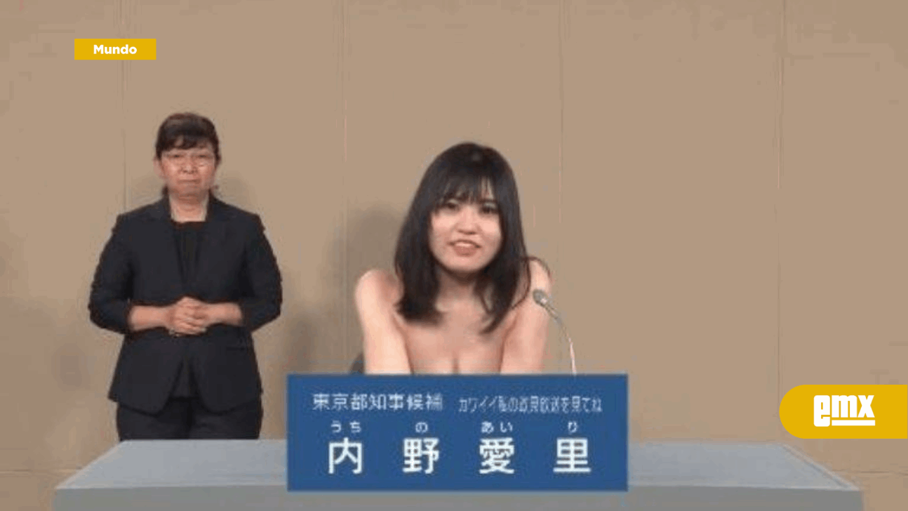 EMX-¡Solo en Japón! Candidata a gobernadora de Tokio se quita la ropa en pleno debate