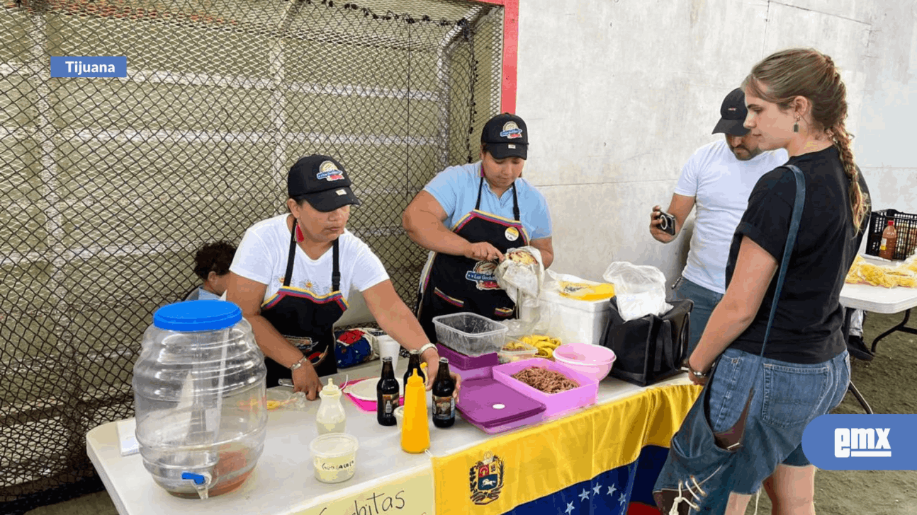 EMX-Venezolanas ofrecen comida típica de su país en Tijuana