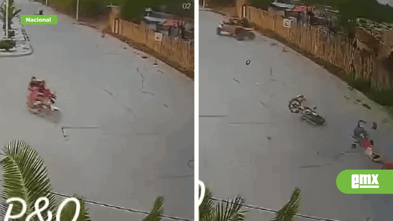 EMX-Video: Adolescente en raizer impacta a moto donde viajaba familia y mata a niña