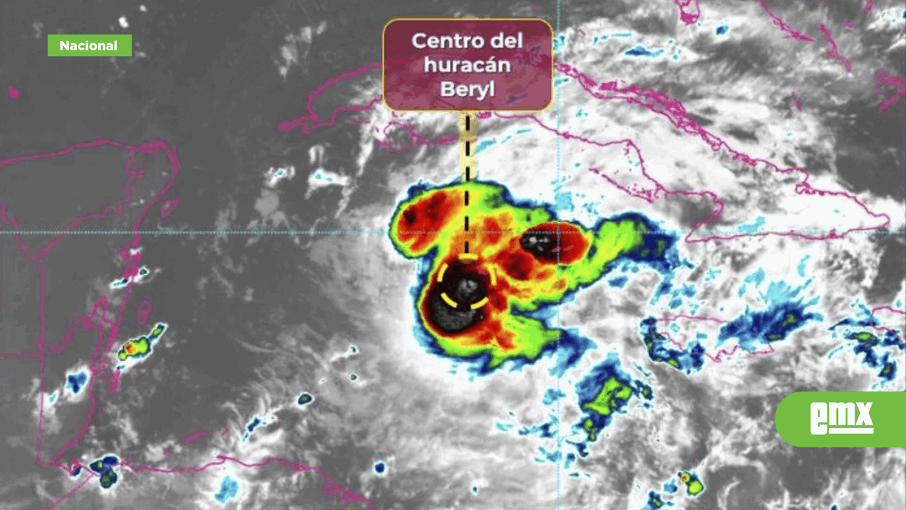 EMX-Huracán Beryl baja a categoría 3 antes de tocar tierra en Quintana Roo