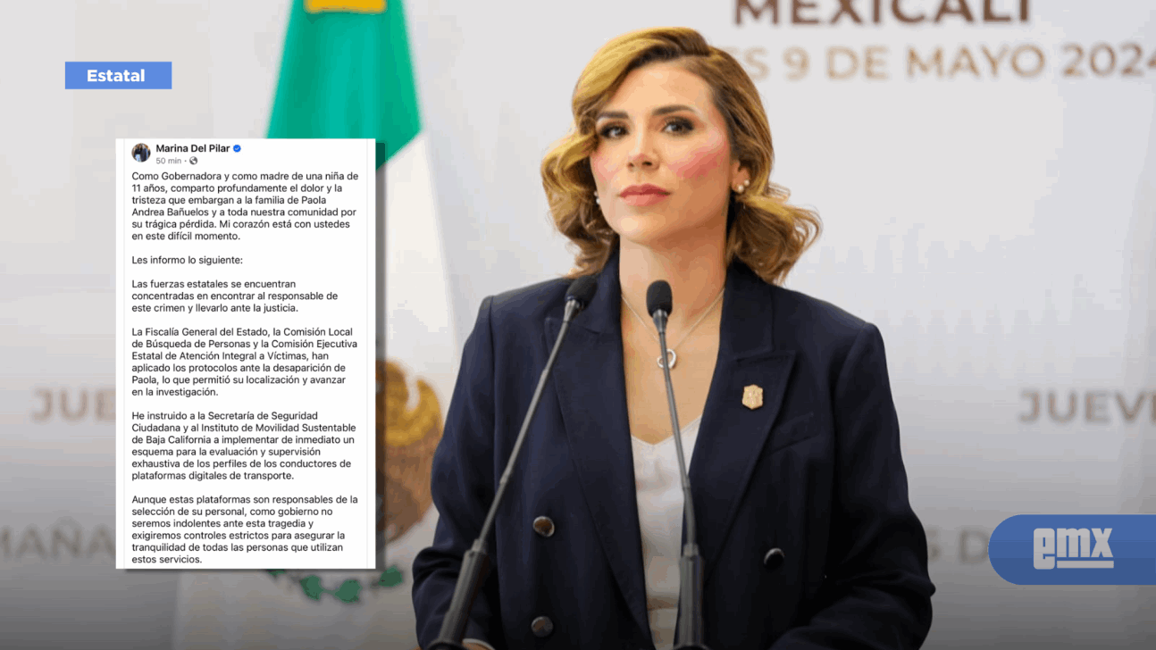 EMX-Lamenta Gobernadora muerte de la joven Paola Bañuelos