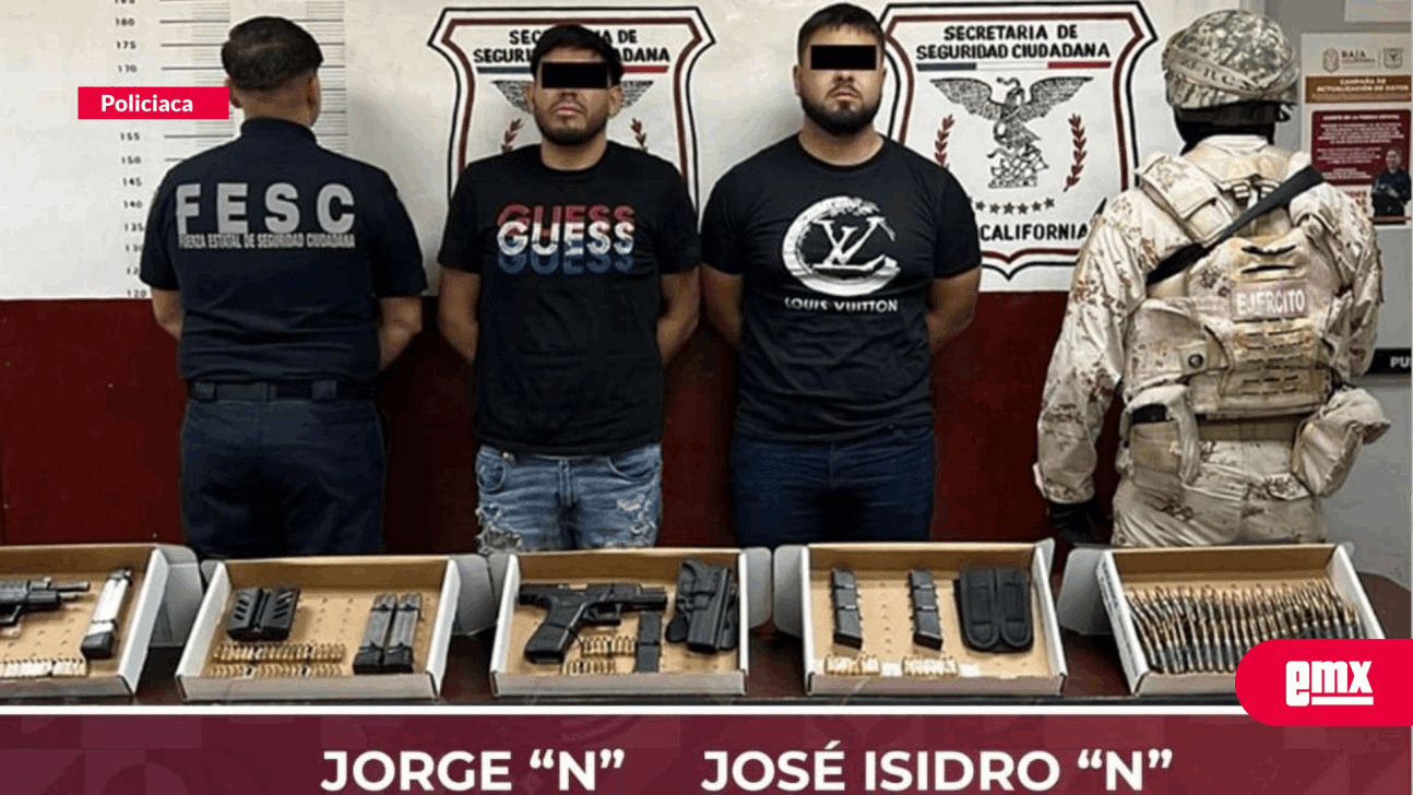 EMX-LOGRAN FESC Y SEDENA ARRESTO DE HOMBRES ARMADOS EN EL VALLE DE MEXICALI