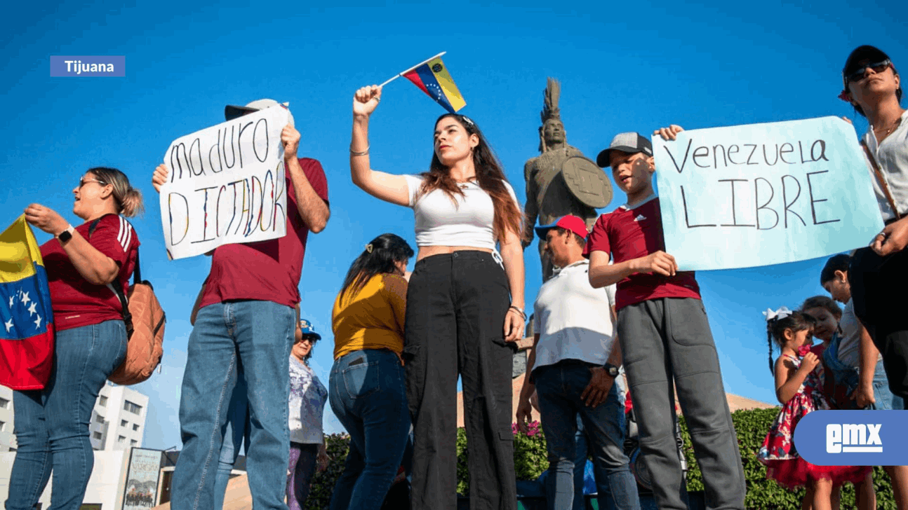 EMX-Comunidad venezolana en Tijuana se manifiesta contra gobierno de Maduro