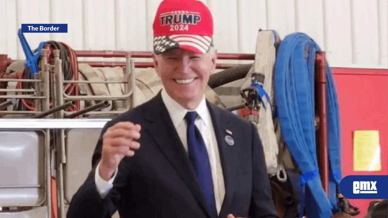 EMX-Graban al presidente de EU usando una gorra de Trump