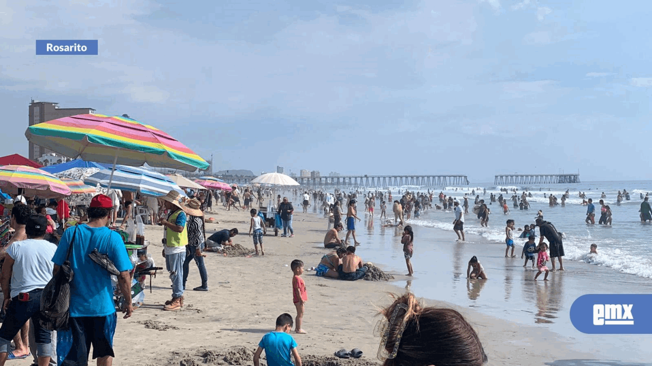 EMX-Gran afluencia de turistas durante el fin de semana en Playas de Rosarito