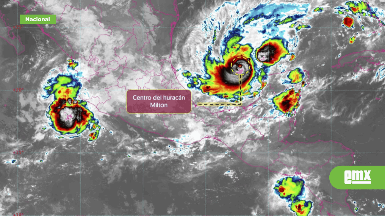 EMX-‘Milton’ sube a huracán categoría 4: ¿Qué estados están en alerta por lluvias?