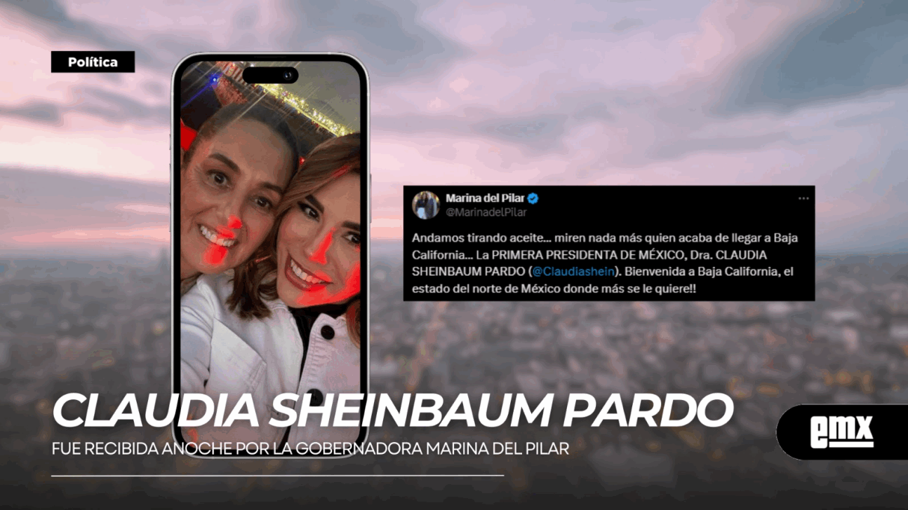 EMX-CLAUDIA SHEINBAUM PARDO…fue recibida anoche por la gobernadora MARINA DEL PILAR.