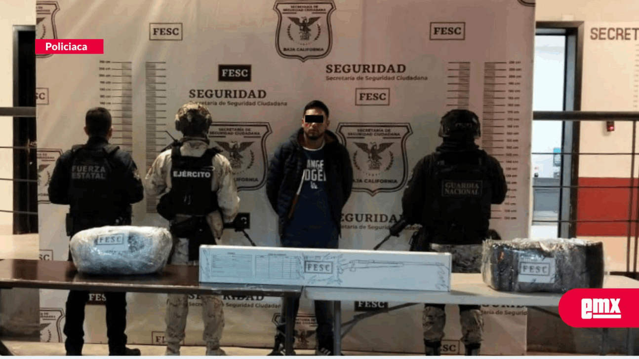 EMX-DECOMISARON-PASTILLAS-DE-FENTANILO-Y-UN-ARMA-DE-ALTO-PODER-EN-TIJUANA,-UN-DETENIDO