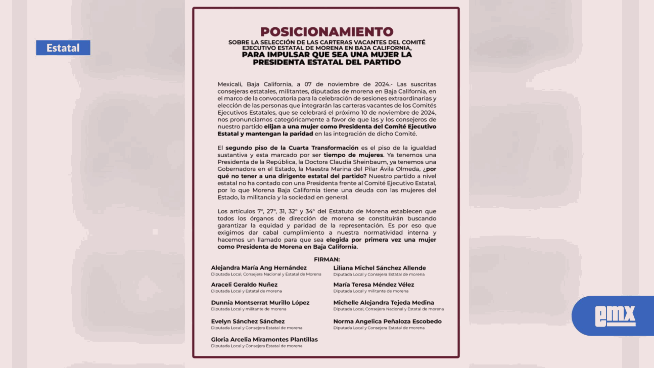 EMX-Consejeras-y-diputadas-de-Morena-en-Baja-California-impulsan-elección-de-una-mujer-como-presidenta-estatal-del-partido