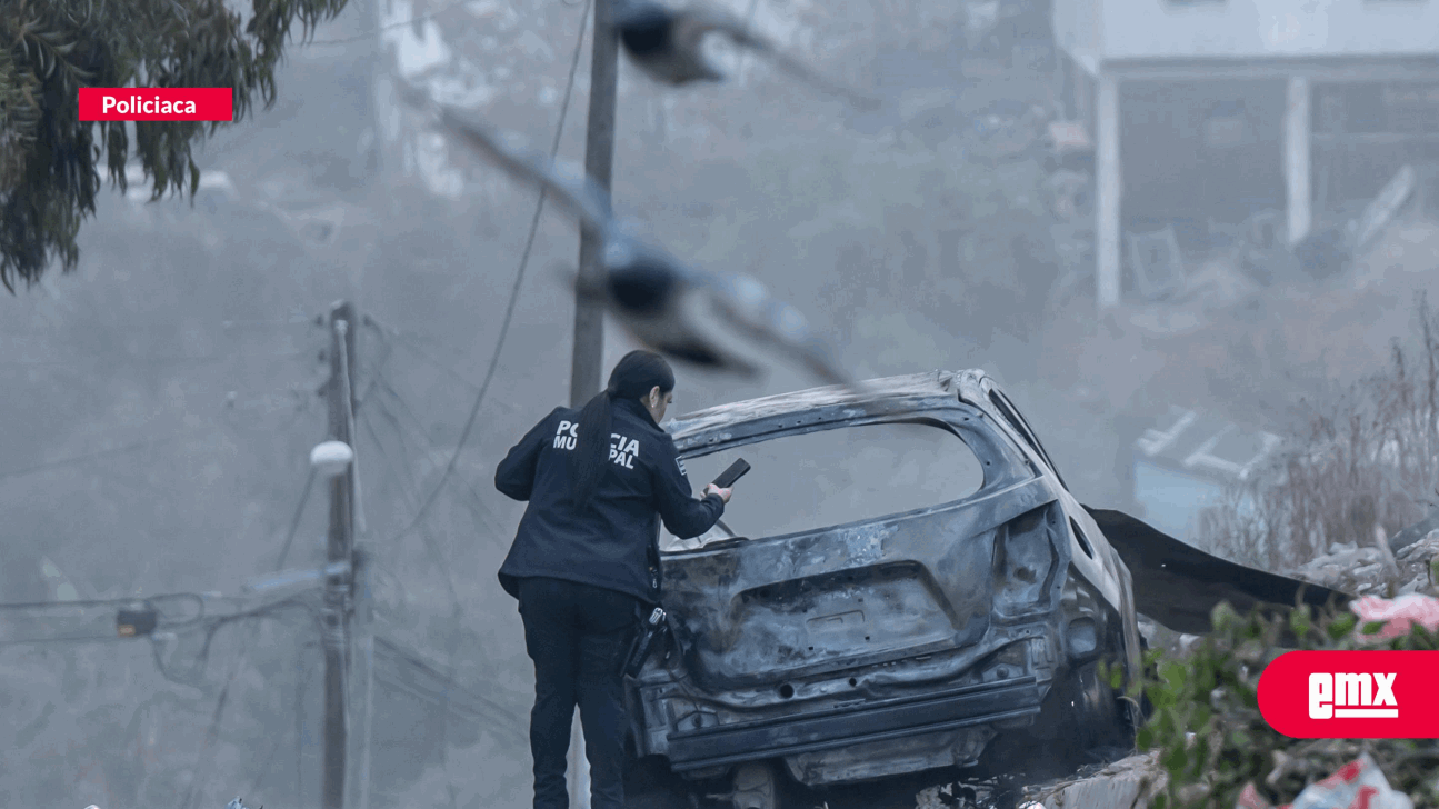 EMX-Localizan un cuerpo calcinado al interior de un vehículo en la colonia Anexa del Río 