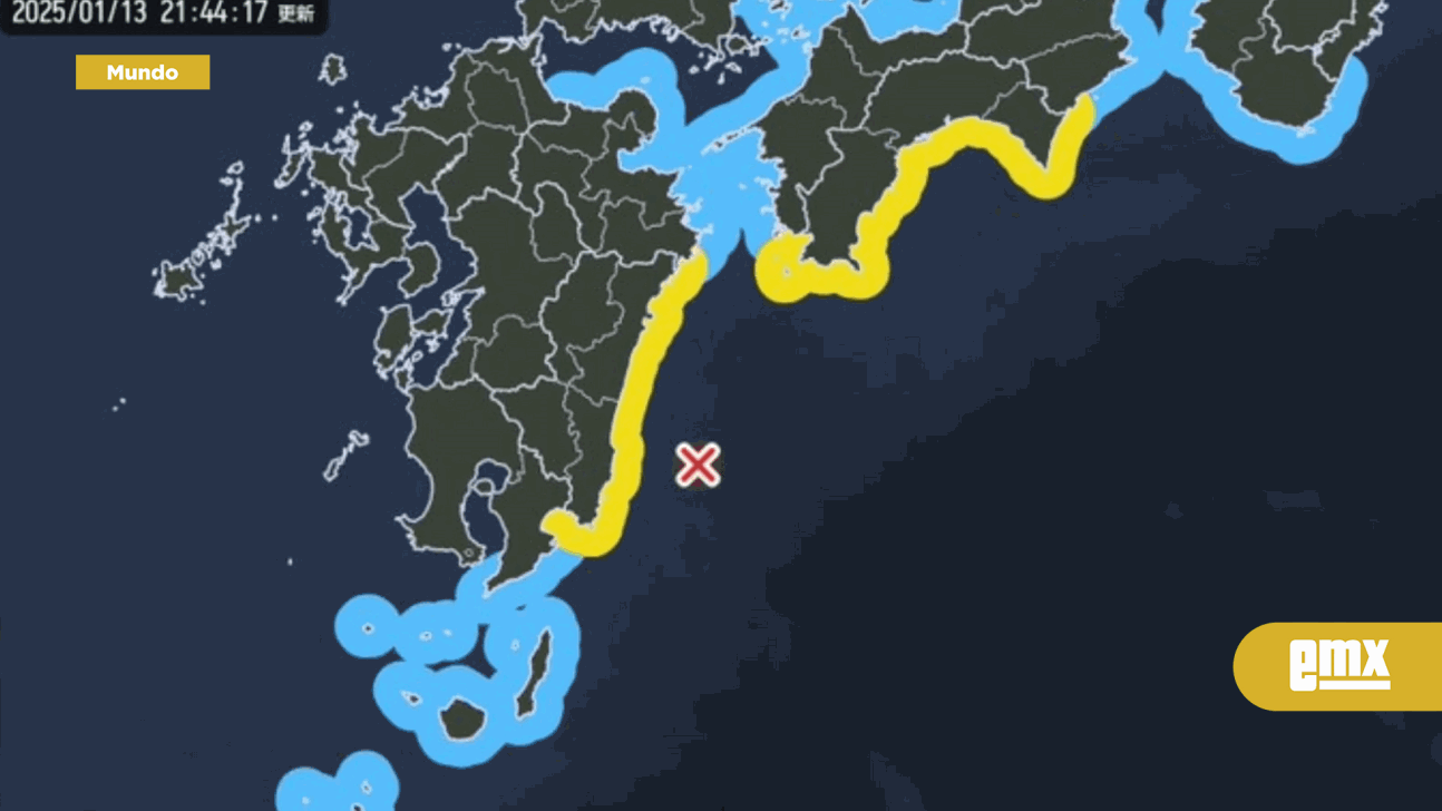 EMX-Agencia meteorológica de Japón reporta sismo de magnitud 6.9; emite alerta de tsunami