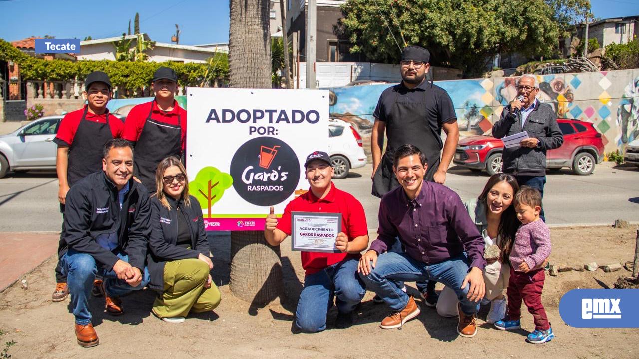 EMX-Raspados Garo's se suma al programa de Adopción de Camellones y Espacios Públicos del Gobierno de Tecate