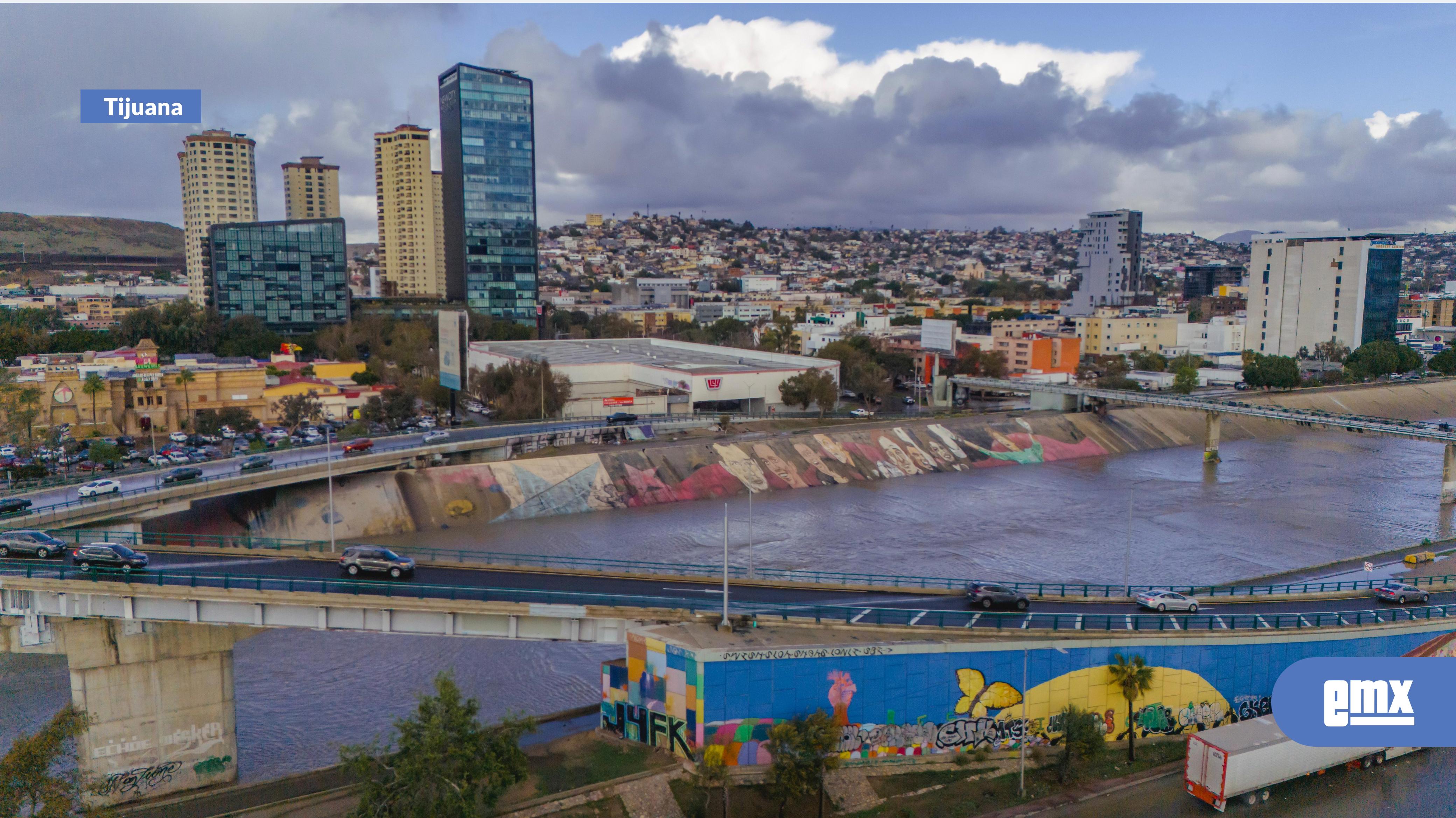 EMX-Así luce la canalización del Río Tijuana tras tres días de lluvias