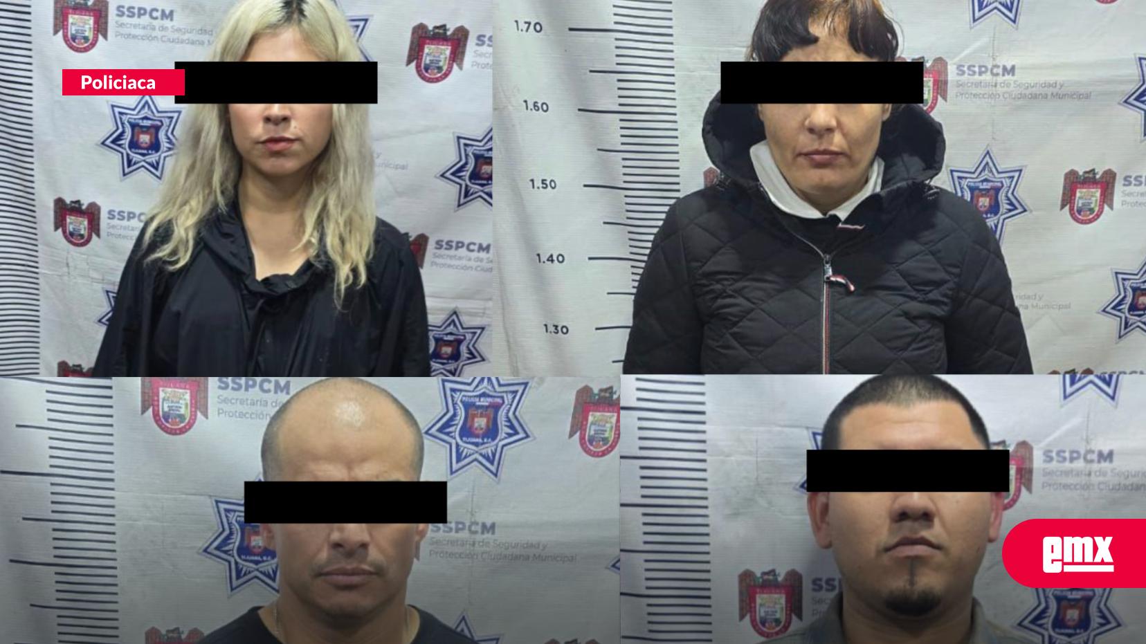 EMX-Policía-Municipal-detiene-a-4-presuntos-integrantes-de-grupo-delictivo-en-Zona-Norte