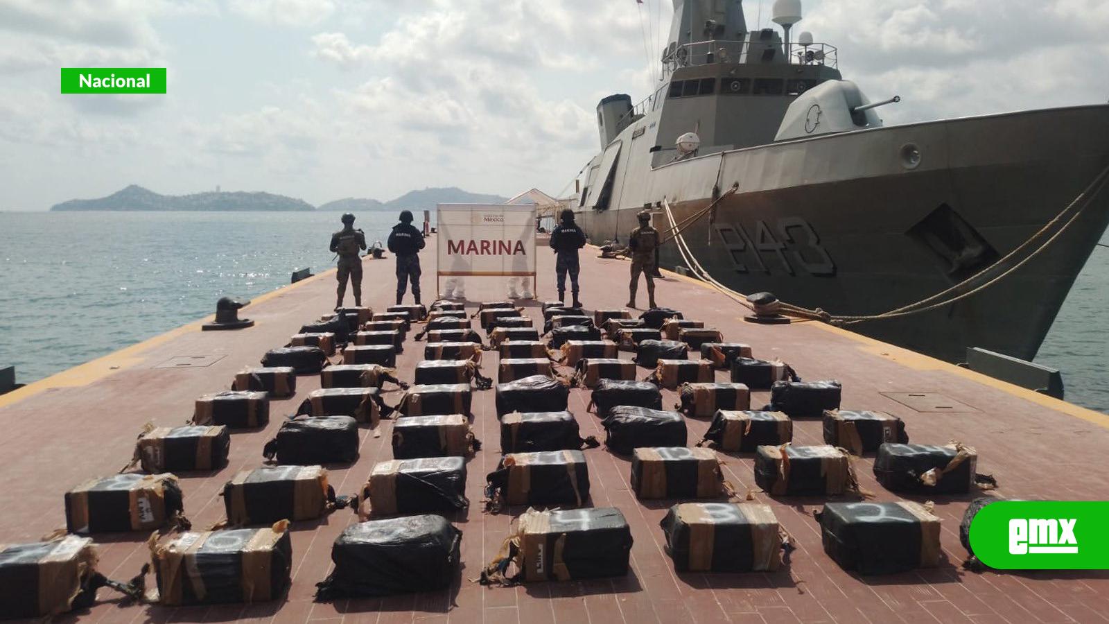 EMX-Marina asegura más de una tonelada de cocaína en operación marítima en el Pacífico