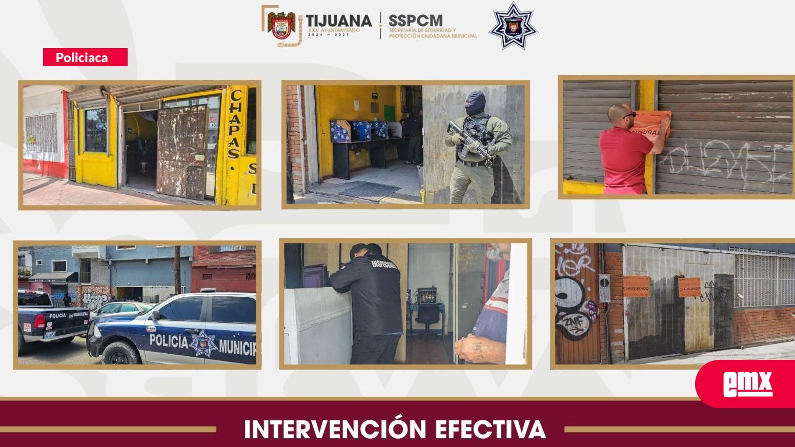 EMX-Clausura Ayuntamiento de Tijuana tres establecimientos con máquinas tragamonedas en la Zona Norte