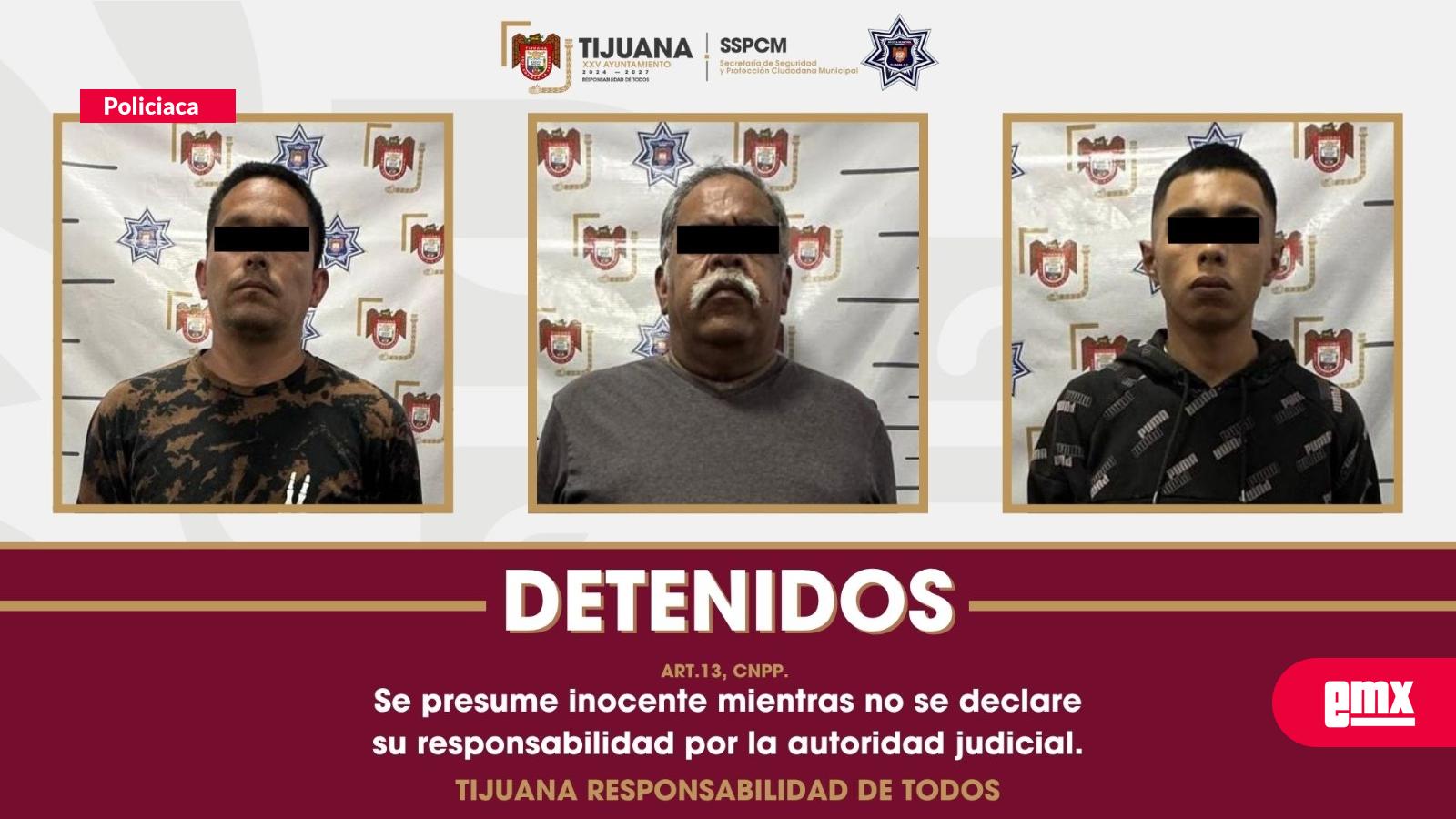 EMX-Asegura Policía Municipal a tres sujetos tras asalto con violencia en la Zona Río