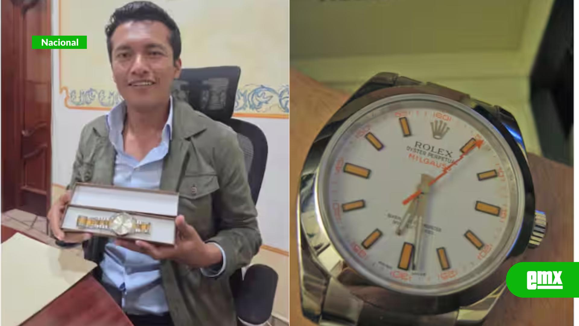 EMX-“Niños”-le-regalan-un-reloj-de-lujo-al-alcalde-de-Tolimán,-uno-de-los-municipios-más-pobres-de-Querétaro