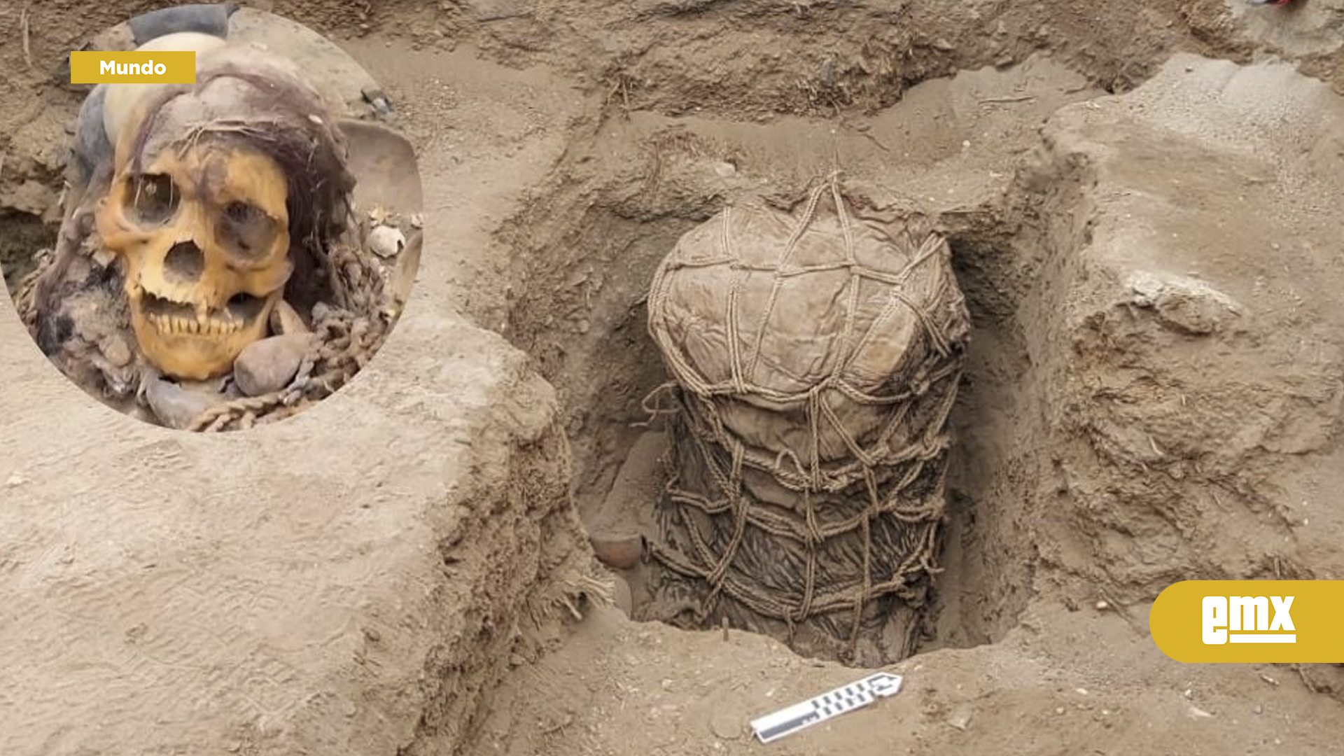 EMX-Hallan momia de 900 años durante instalación de tuberías en Perú