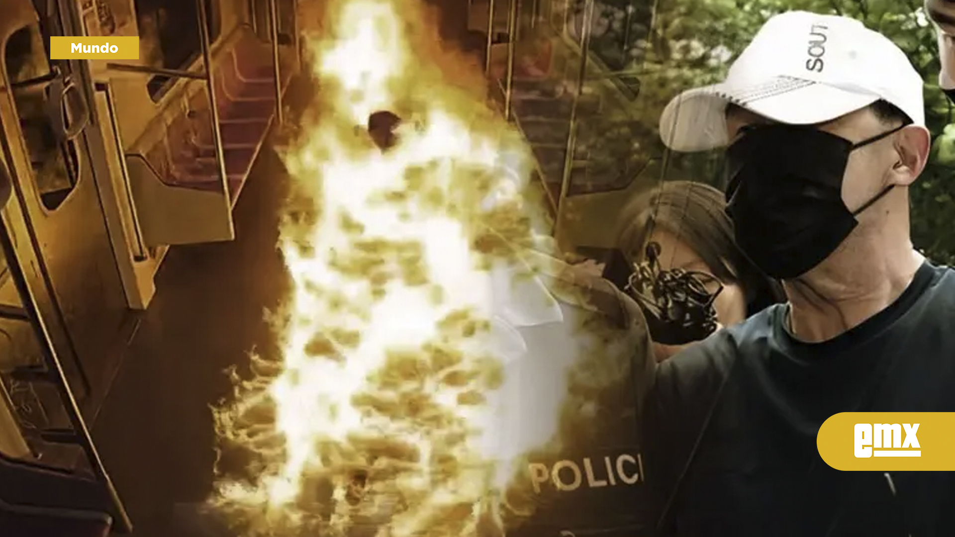 EMX-VIDEO: Hombre incendia un vagón del Metro de Seúl; lo imputan por "terrorismo"