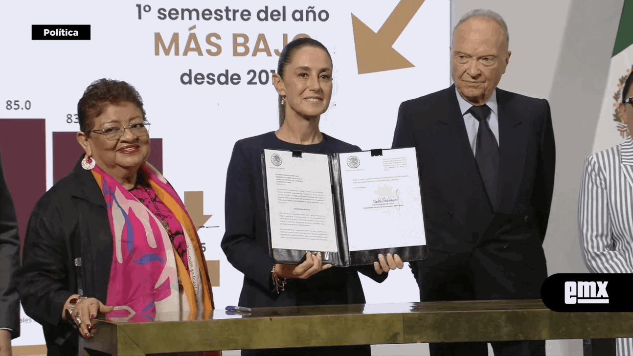 EMX-CLAUDIA SHEINBAUM... firmó la iniciativa de reforma constitucional para expedir una Ley General contra la Extorsión