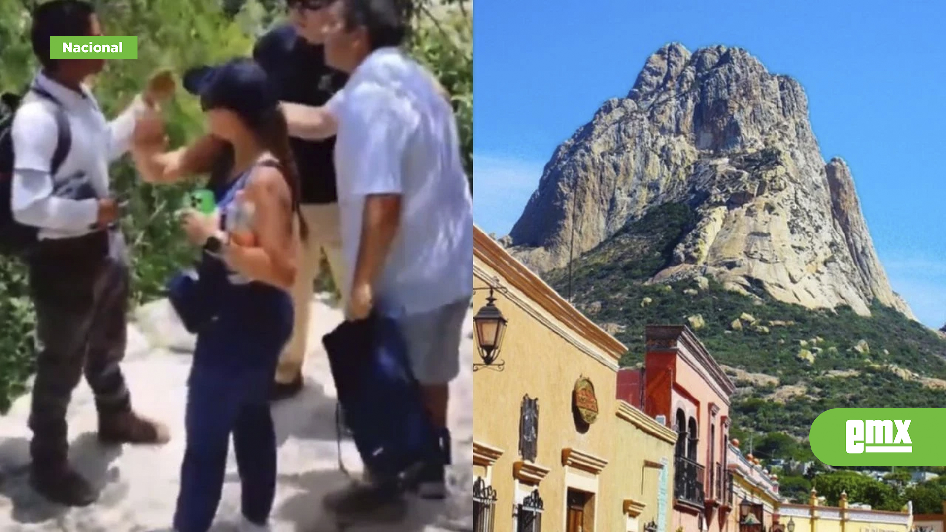 EMX-Turistas estadounidenses rayan la Peña de Bernal: 'Todos lo hacen', se justifican (VIDEO)
