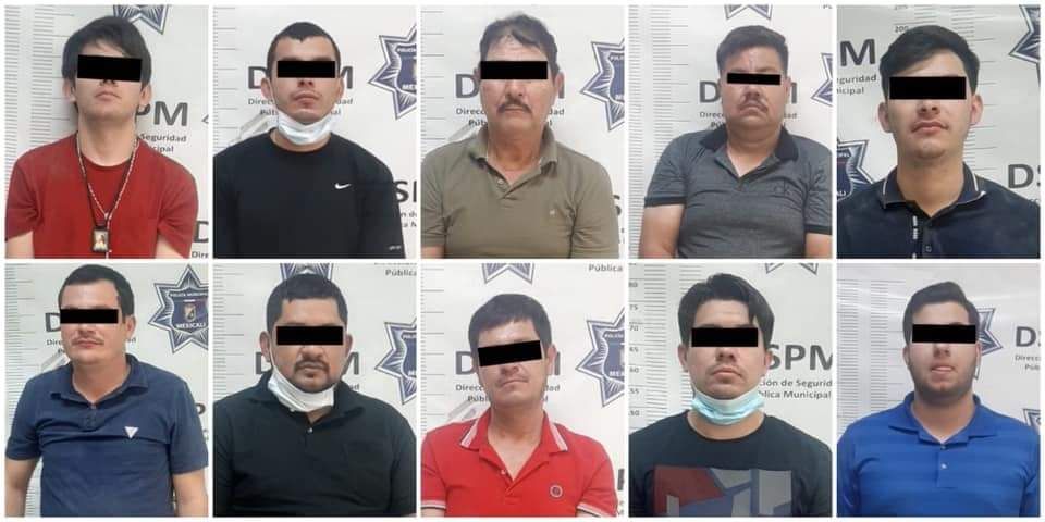 EMX- Detienen a 13 presuntos delincuentes en Mexicali 