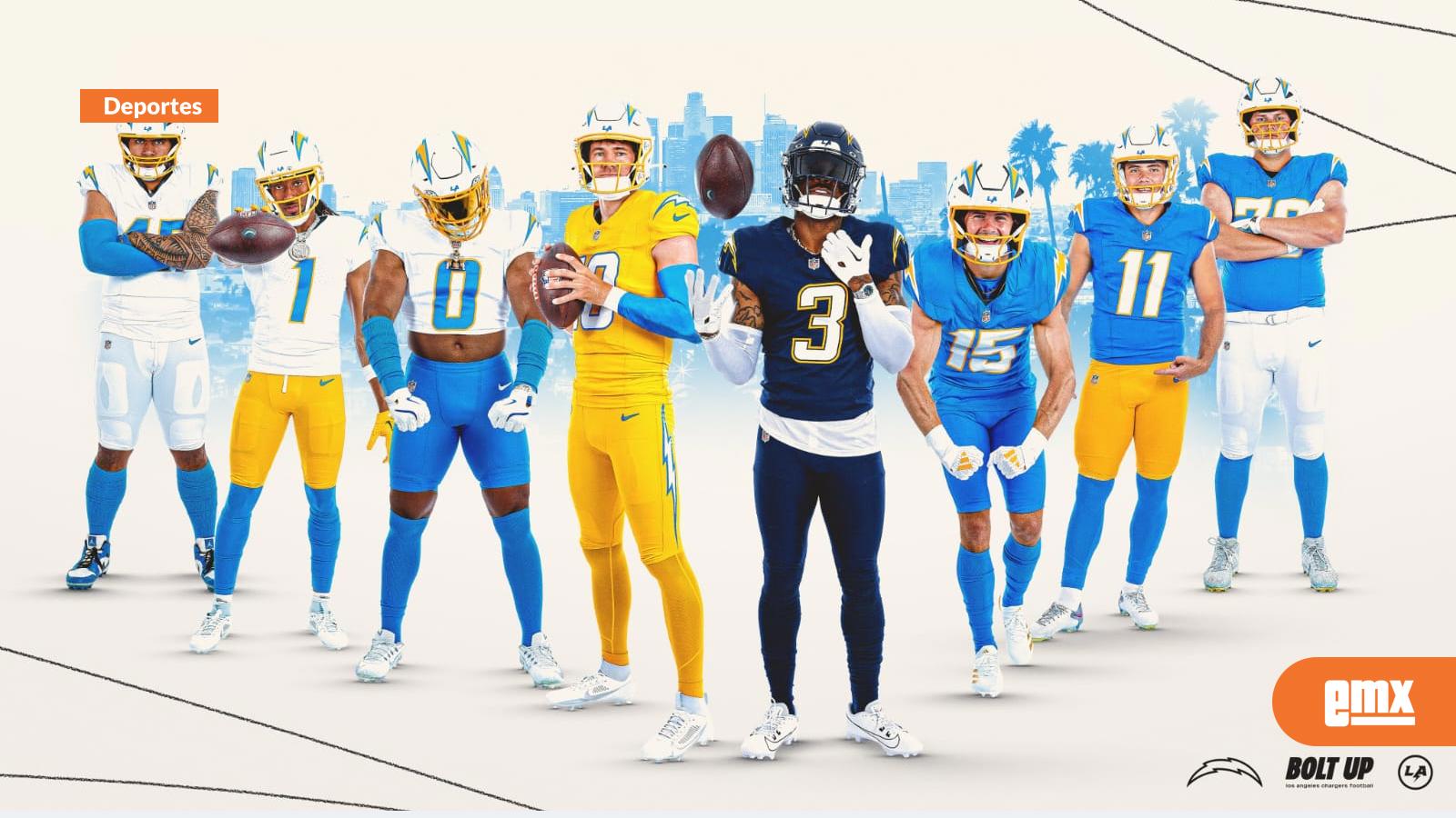 EMX-Usarán Chargers nuevos uniformes alternativos