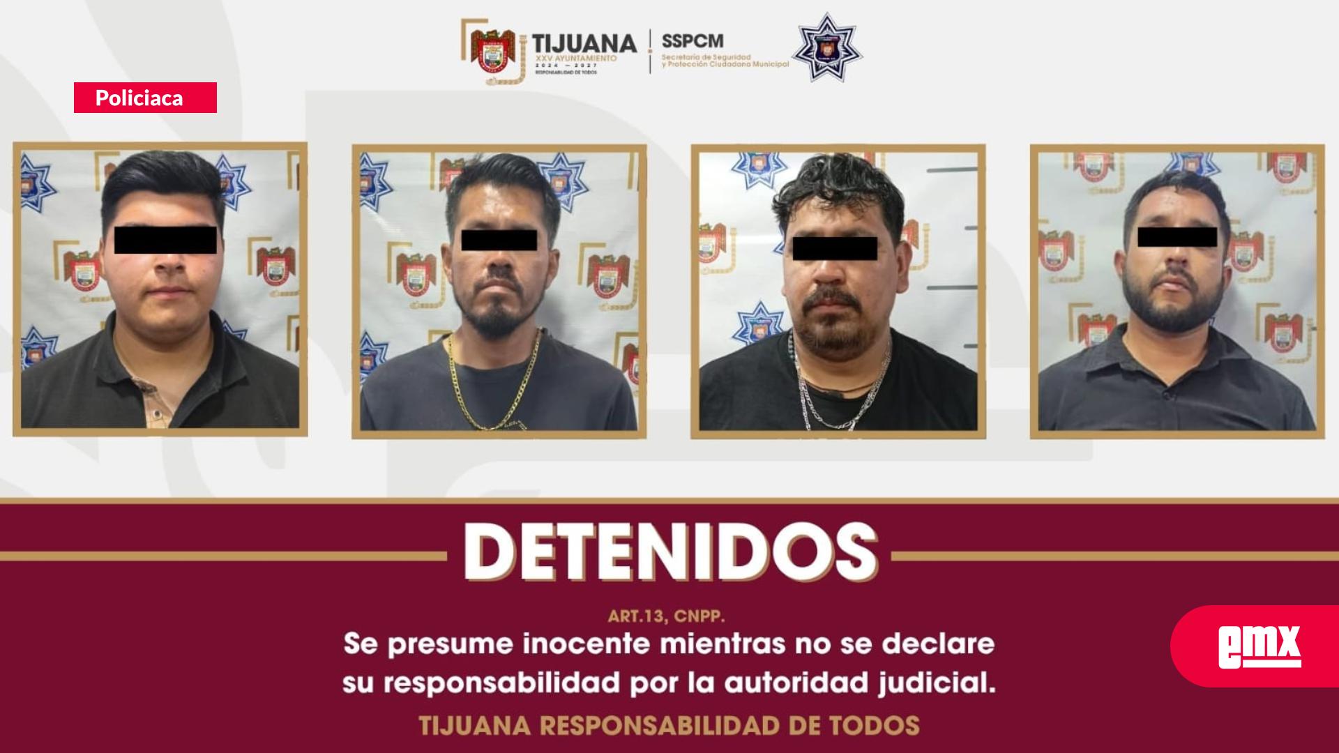 EMX-Asegura-Policía-Municipal-a-cuatro-personas-por-realizar-detonaciones-al-aire-durante-sepelio-en-Tijuana