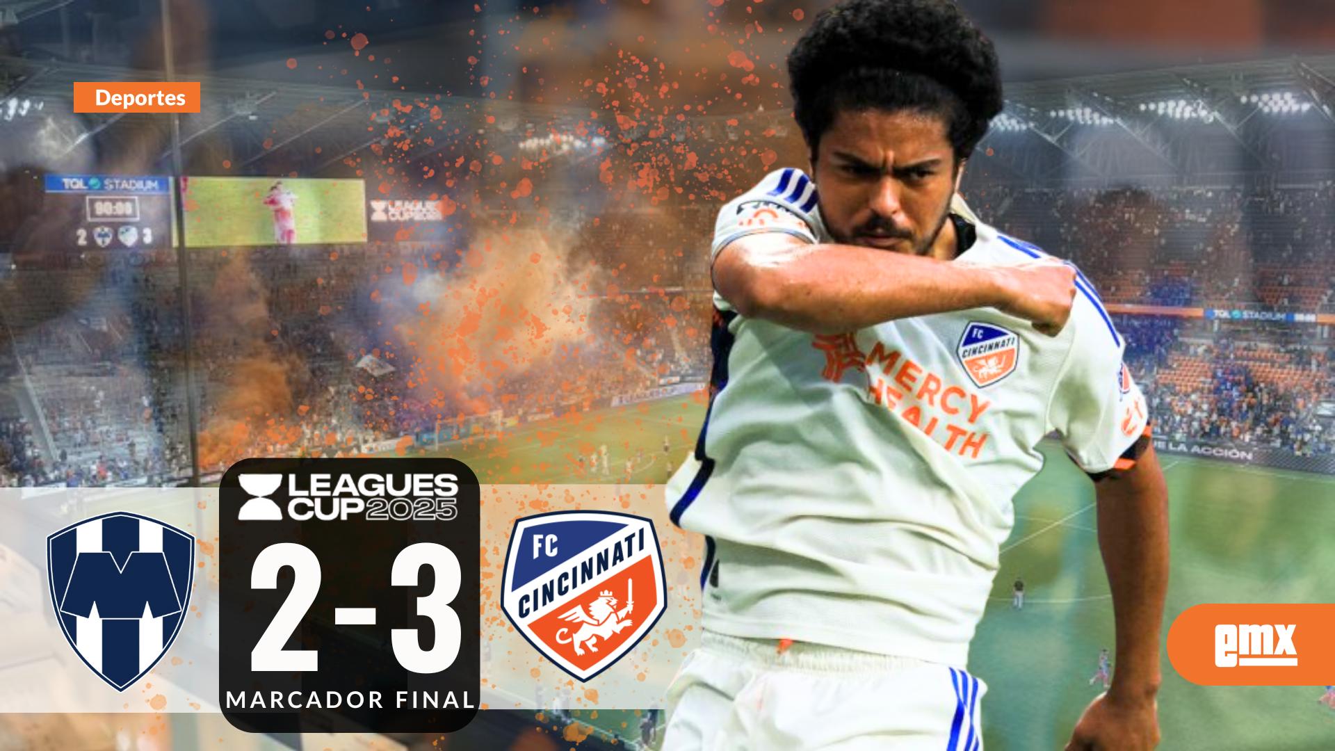 EMX-Rayados-cae-ante-Cincinnati-en-su-debut-en-Leagues-Cup;-polémico-gol-en-fuera-de-lugar-desata-críticas
