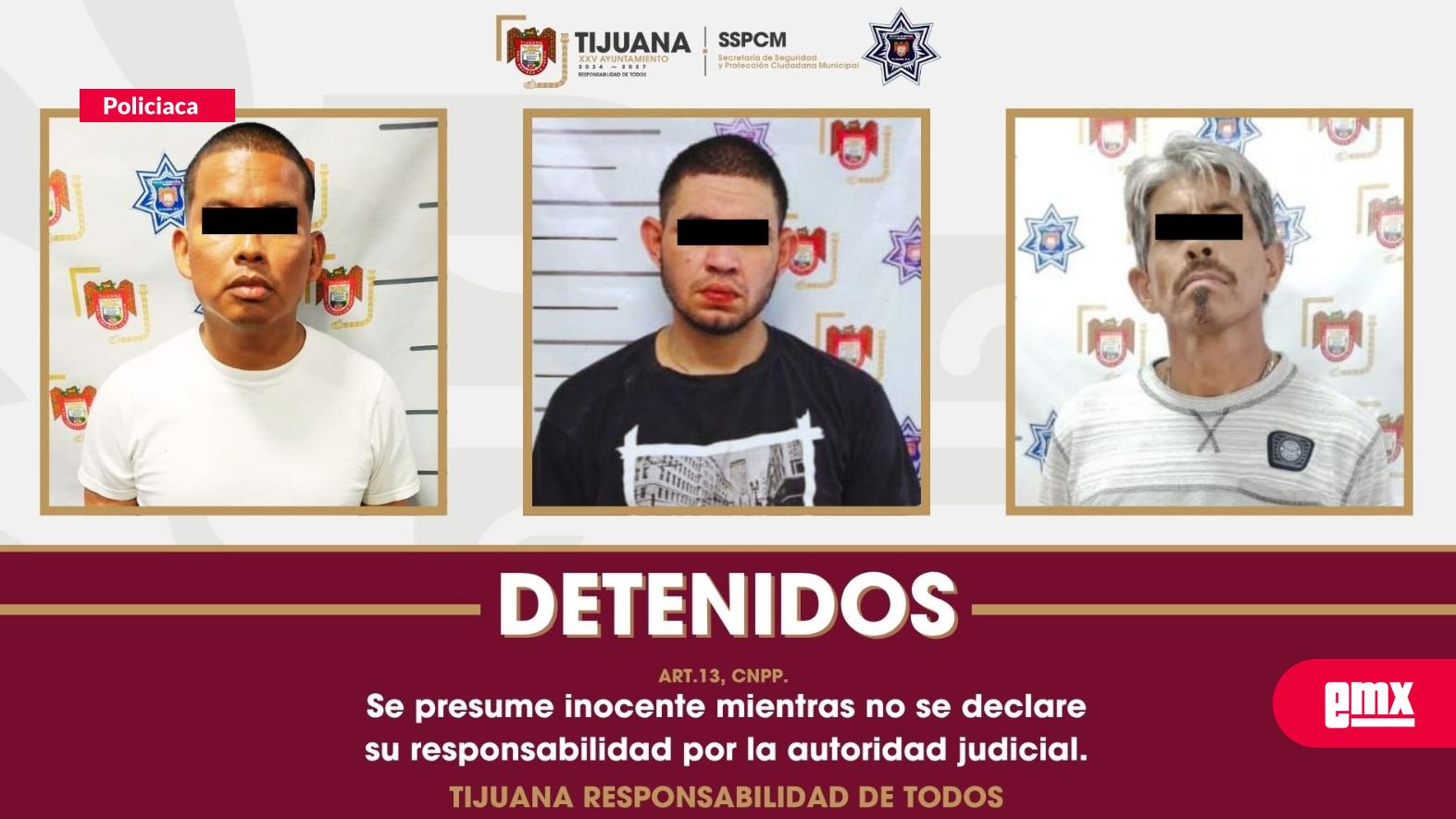 EMX-Detiene Policía Municipal a tres personas por portación de arma de fuego en distintos hechos