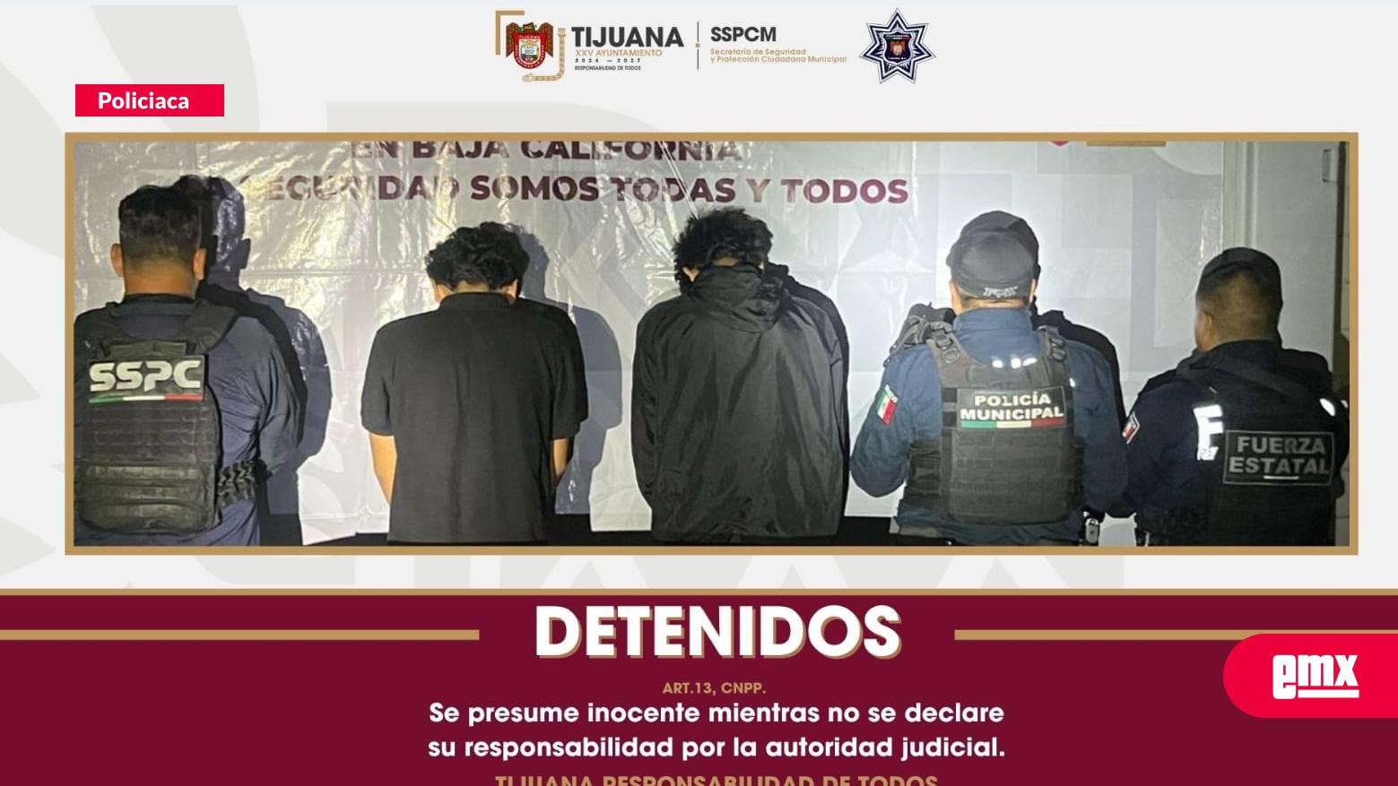EMX-Detiene Policía Municipal a dos menores armados y asegura vehículo con reporte de robo