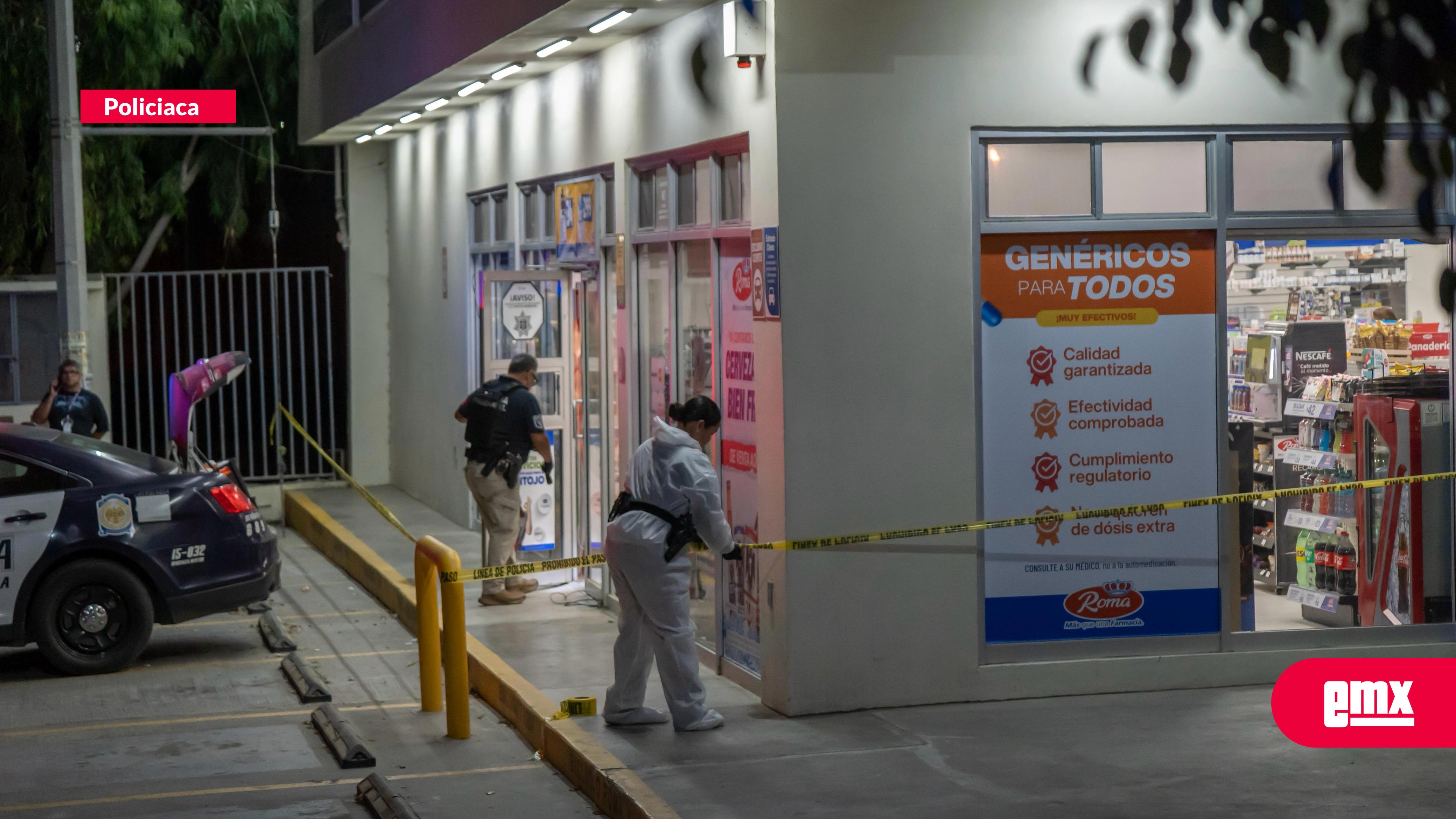 EMX-Roban cerveza de Farmacia Roma y disparan a empleado 