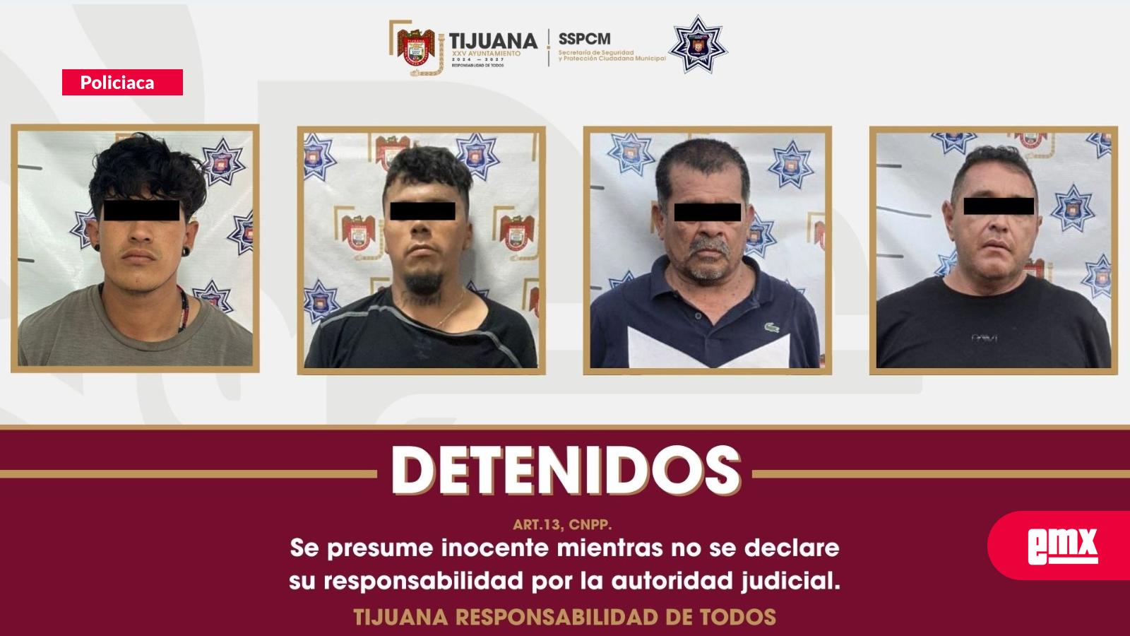 EMX-Captura-Policía-Municipal-de-Tijuana-a-cuatro-personas-por-portación-de-arma-de-fuego-en-distintos-hechos