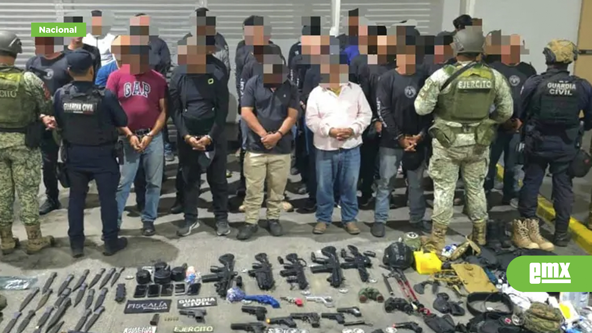 EMX-Detienen-a-38-hombres-en-entrenamiento-táctico-en-Michoacán;-había-un-estadunidense