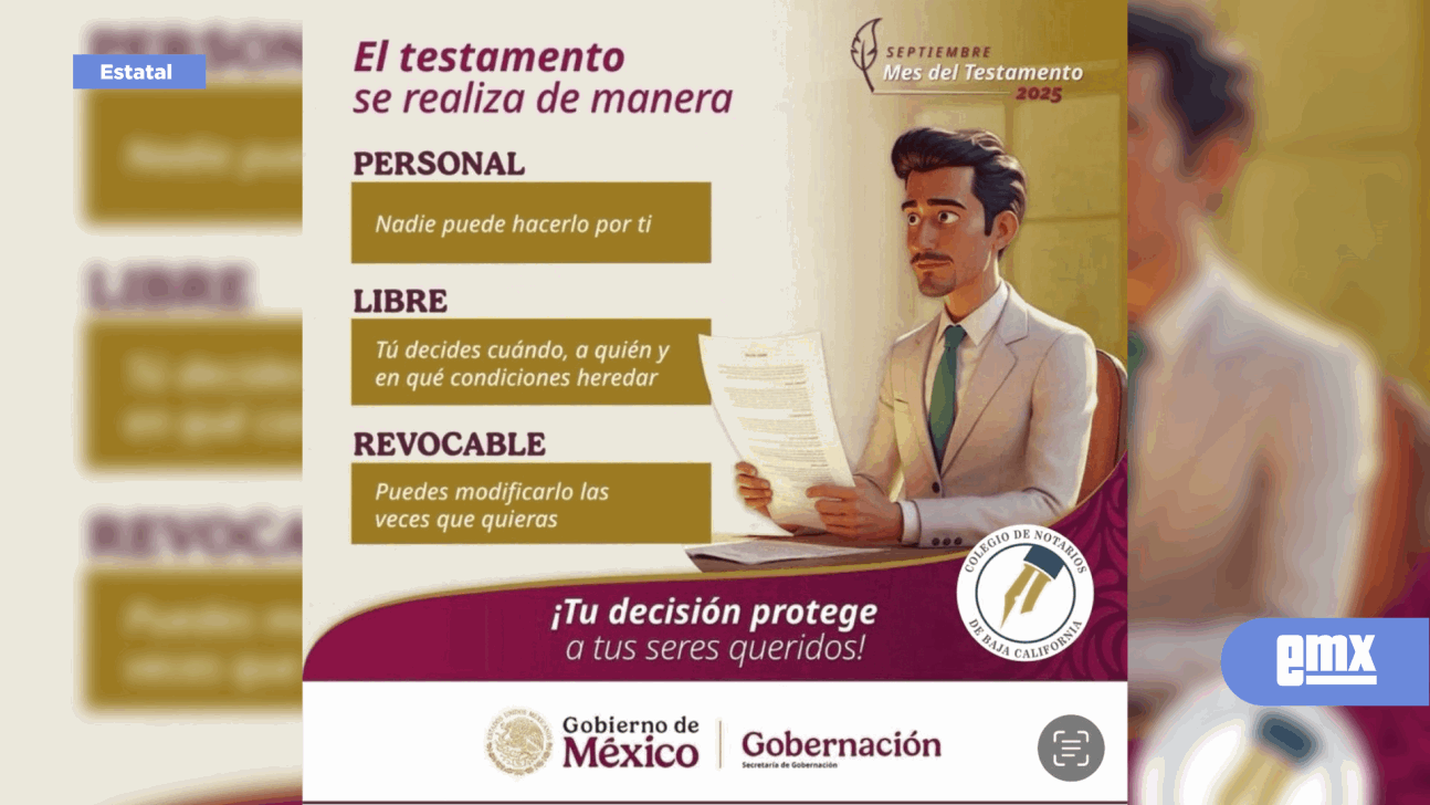 EMX-Extienden Notarios campaña “Mes del Testamento” hasta octubre