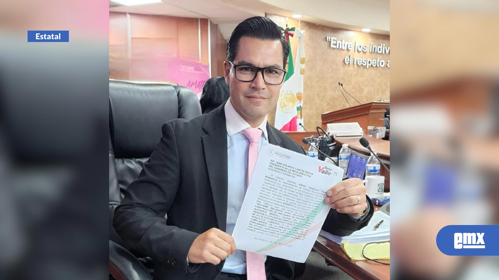 EMX-Diputado Humberto Valle propone rampa de frenado en autopista Mexicali-Tecate para evitar accidentes