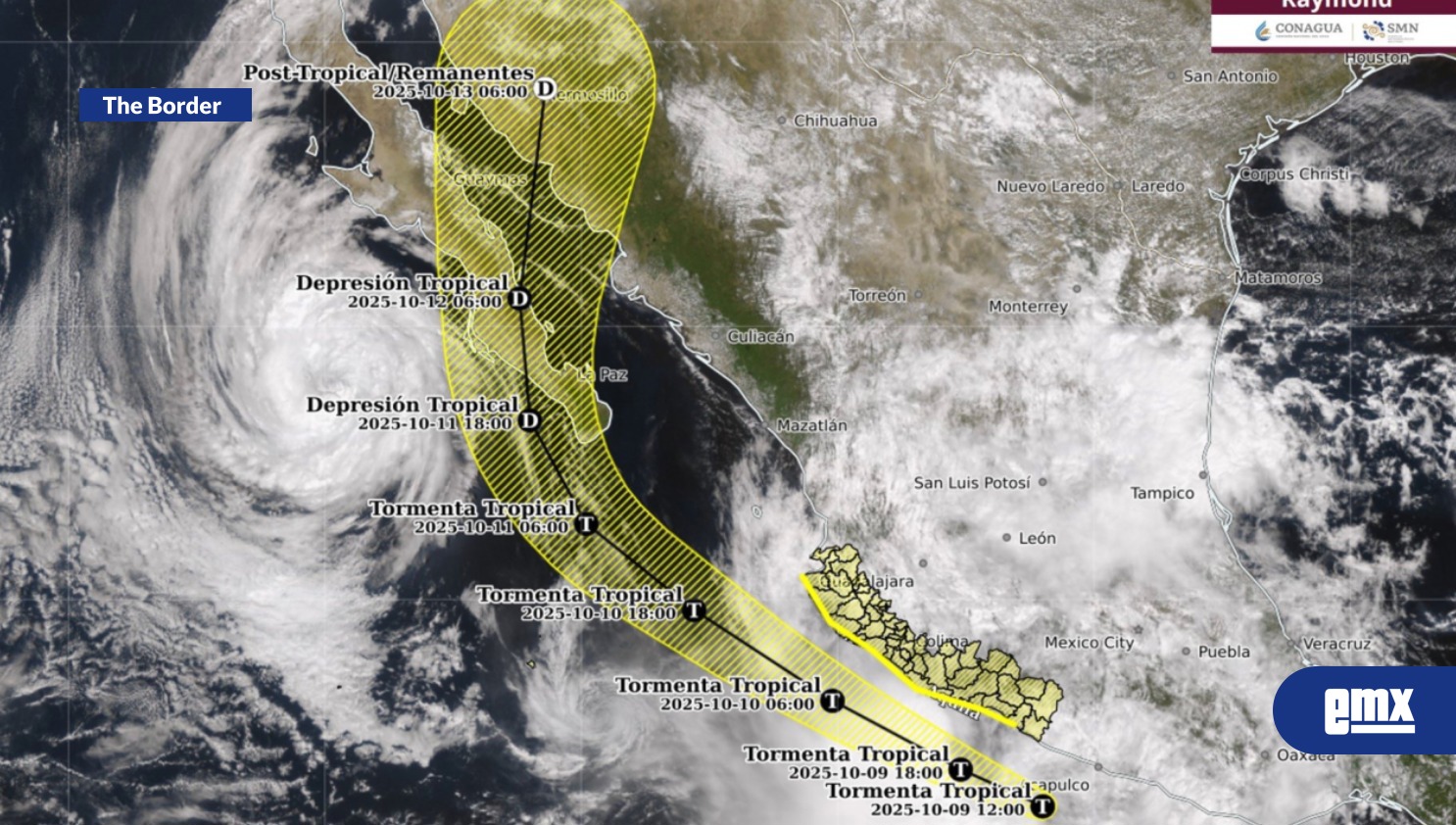 EMX-Preocupa nuevo fenómeno meteorológico en el Pacífico; afectará Baja California, Sonora y Sinaloa