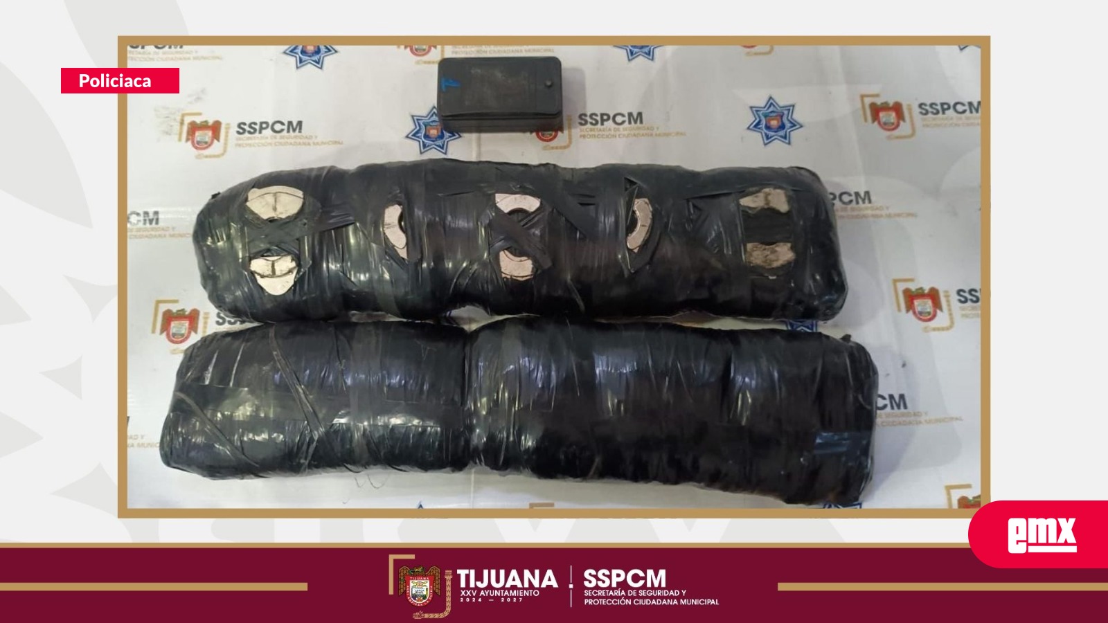 EMX-Policia de Tijuana localizan 5 kilos de cristal y dispositivo GPS bajo camioneta, un caso de mula ciega 