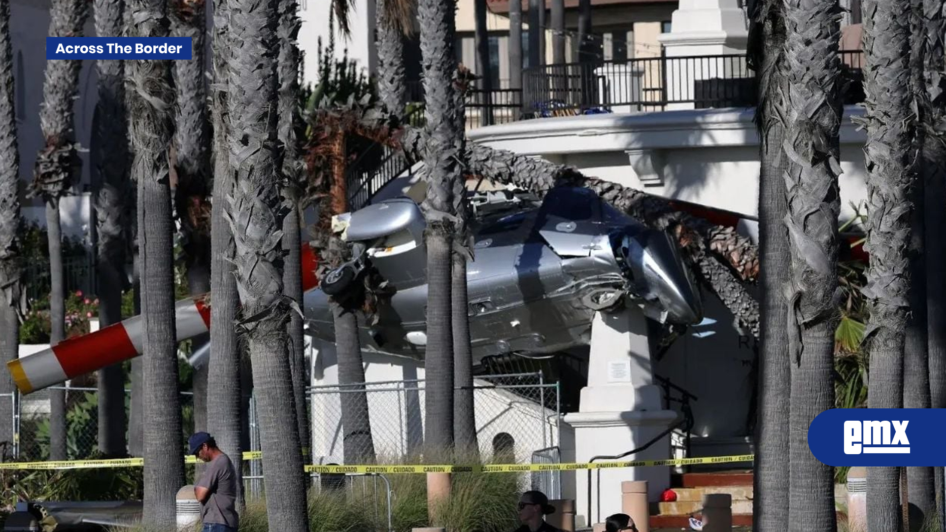 EMX-Helicóptero-pierde-el-control-y-se-estrella-en-Huntington-Beach,-California