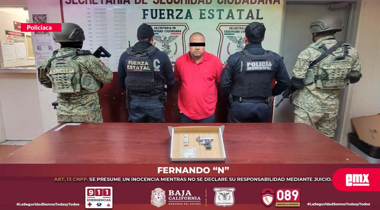 EMX-Detienen a hombre armado en el Valle de Mexicali durante operativo de vigilancia